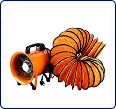 EXTRACTOR VENTILADOR PORTATIL CON MANGUERA DE CONDUCTO